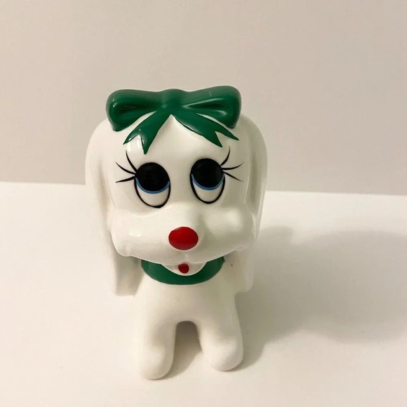 Vintage Giftcraft Dog Coin Bank Green Bowtie 6 Inch Tall Puppy  Figurine Taiwan - Picture 5 of 16